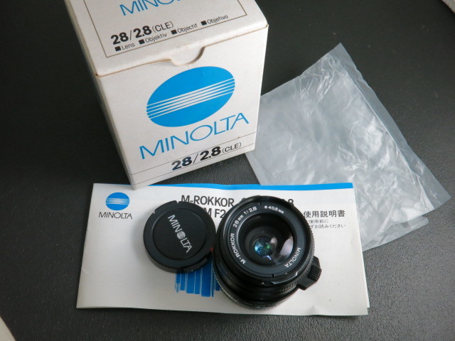 ライカMマウント ミノルタ 28mm/F2.8 CLE 元箱付き 一眼カメラ用