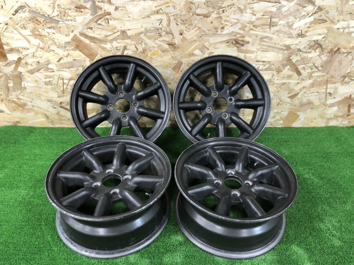 ワタナベ 14インチ 6j＋35 PCD100 4穴 4本 ホイール ワタナベ 14インチ 6J オフセット+35 4穴 PCD100 エイトスポーク