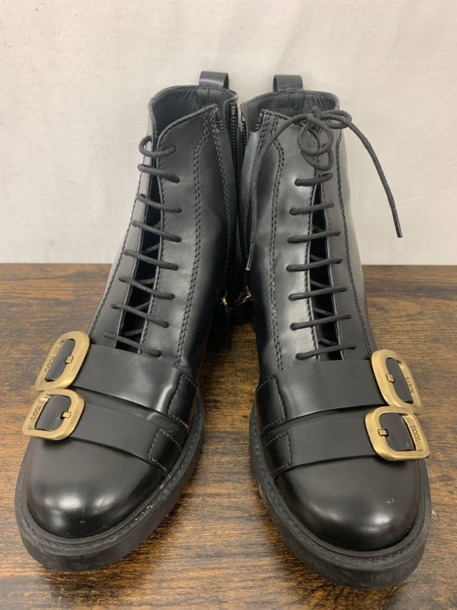 大人気，新作登場】 TOD'S トッズ ショートブーツ 36 23cm レザー 革