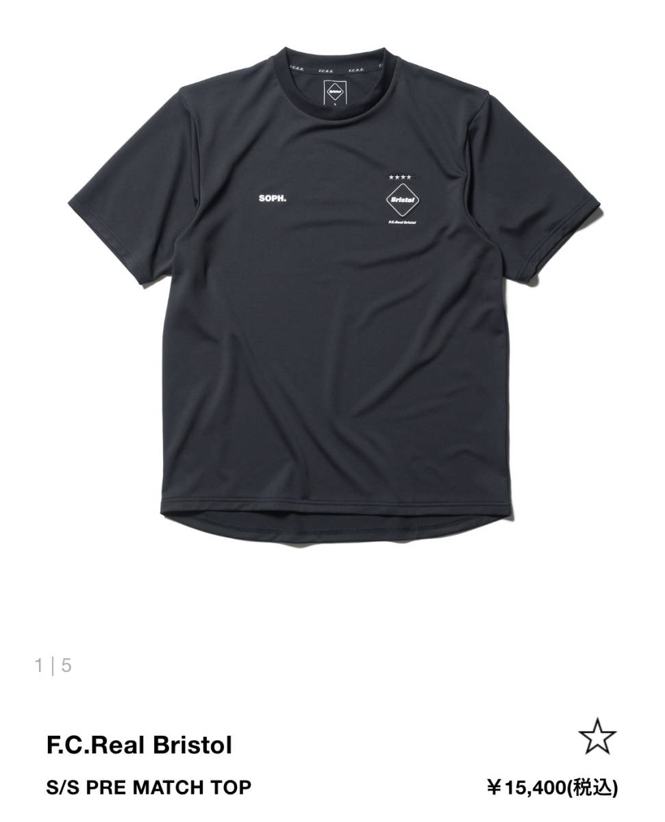 23SS F.C.Real Bristol S/S PRE MATCH TOP 黒M 新品 プレマッチトップ 