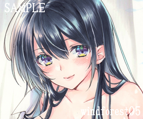 オリジナル 直筆 同人 手描きイラスト お姉さん A4 ケント紙 手描き