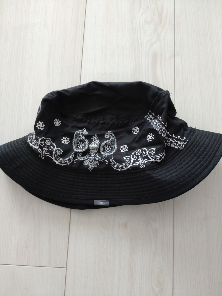 CHALLENGERバケットハット 黒/オレンジ CHALLENGERバケットハット 黒