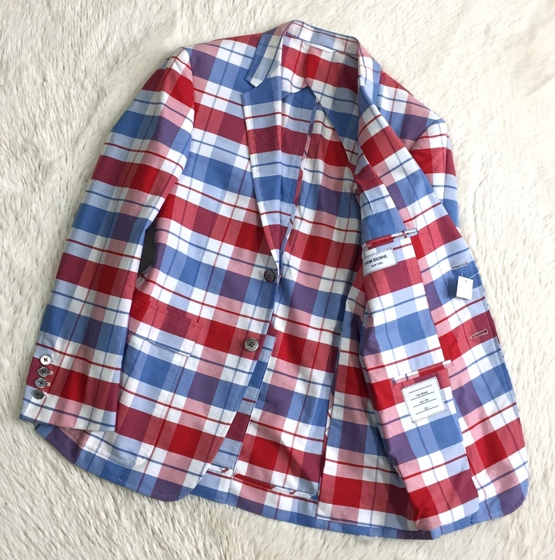 新品 定価17万8500円 トリコロール 春秋 THOM BROWNE トムブラウン 