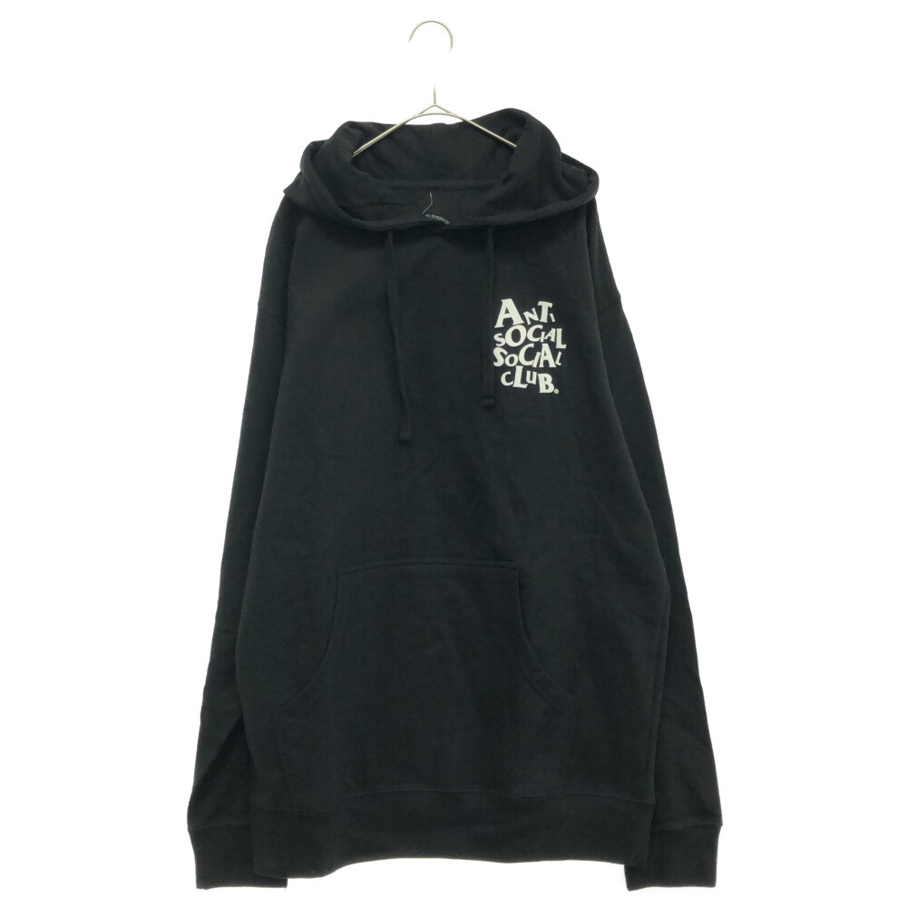 アンチソーシャルソーシャルクラブ Complicated Hoodie ロゴ プルオーバーパーカー ブラック