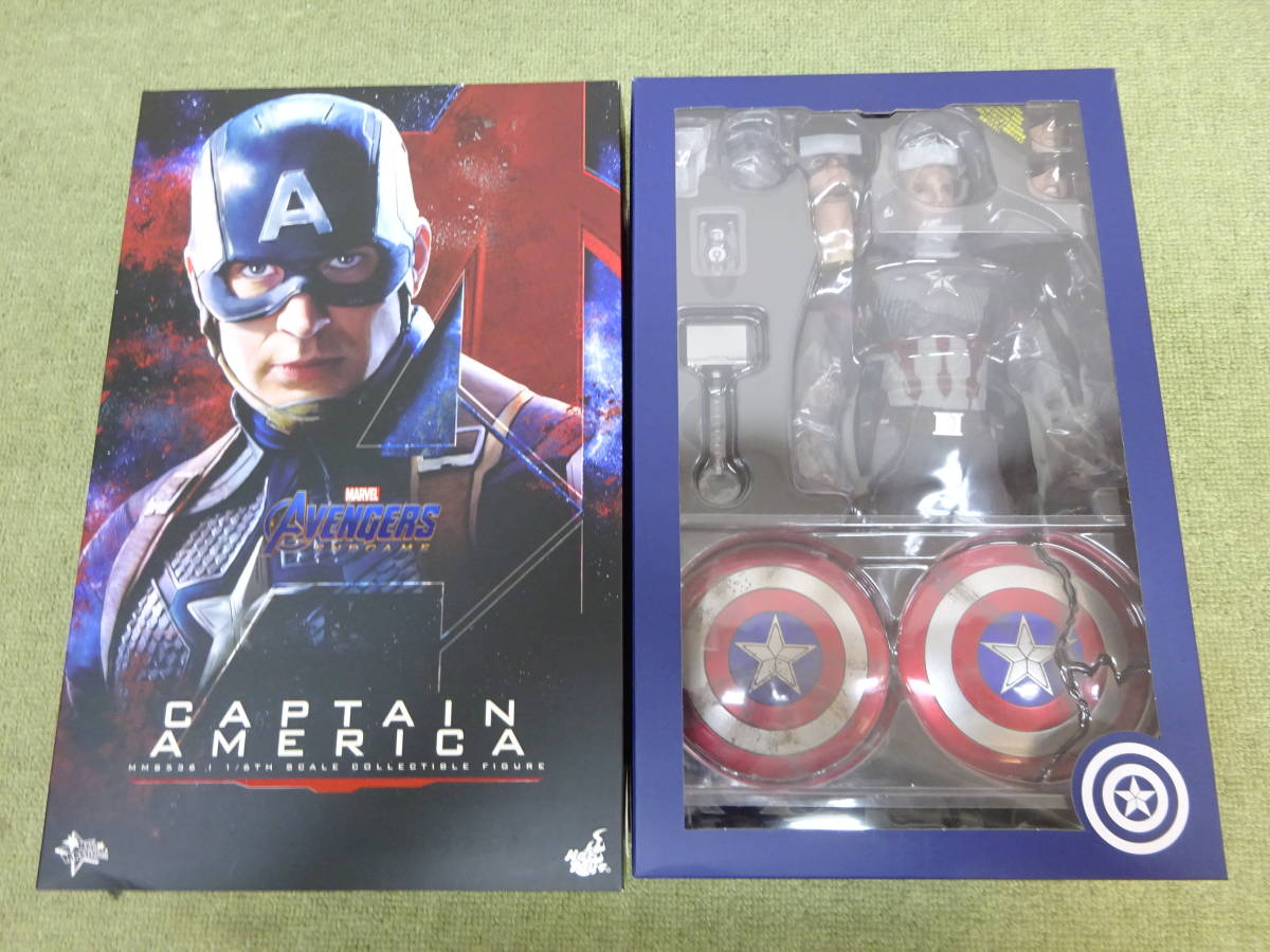 091-L58) 中古品 ムービー・マスターピース アベンジャーズ／エンドゲーム キャプテン・アメリカ 1/6 フィギュア ホットトイズ