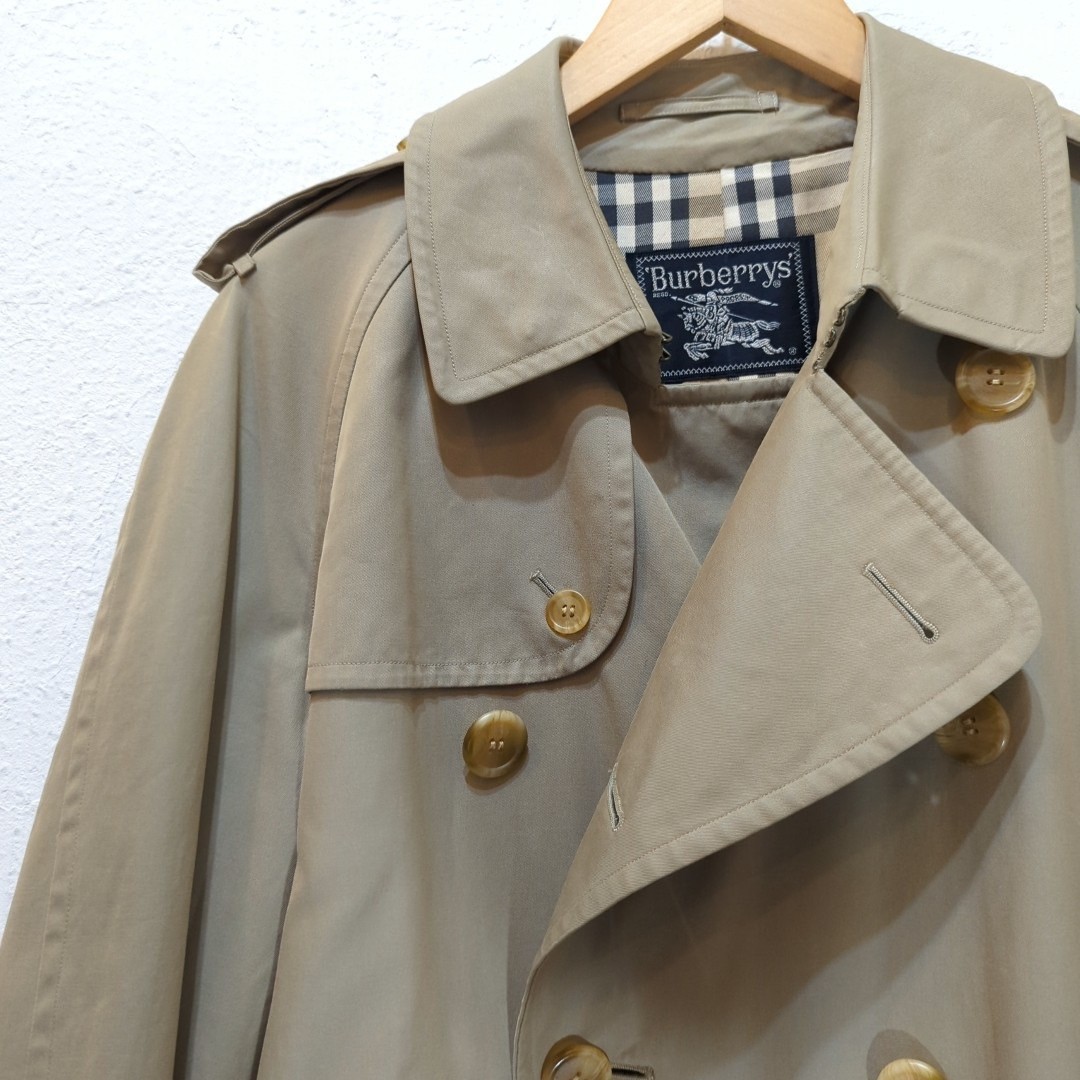 BURBERRY ノバチェック 腰ベルト コットン トレンチコート BURBERRY 腰ベルト ノバチェック 白タグ コットン トレンチコートの