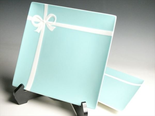 K125 TIFFANY ティファニー ブルーボックス ペア スクエア プレート