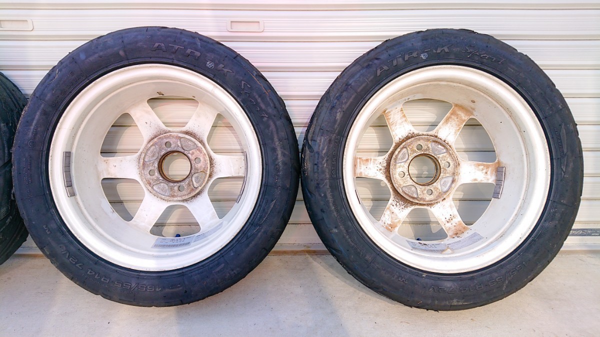 ☆RAYS VOLK Racing TE37 14インチ 5J +45 PCD100 4H☆ATR-K Sports 
