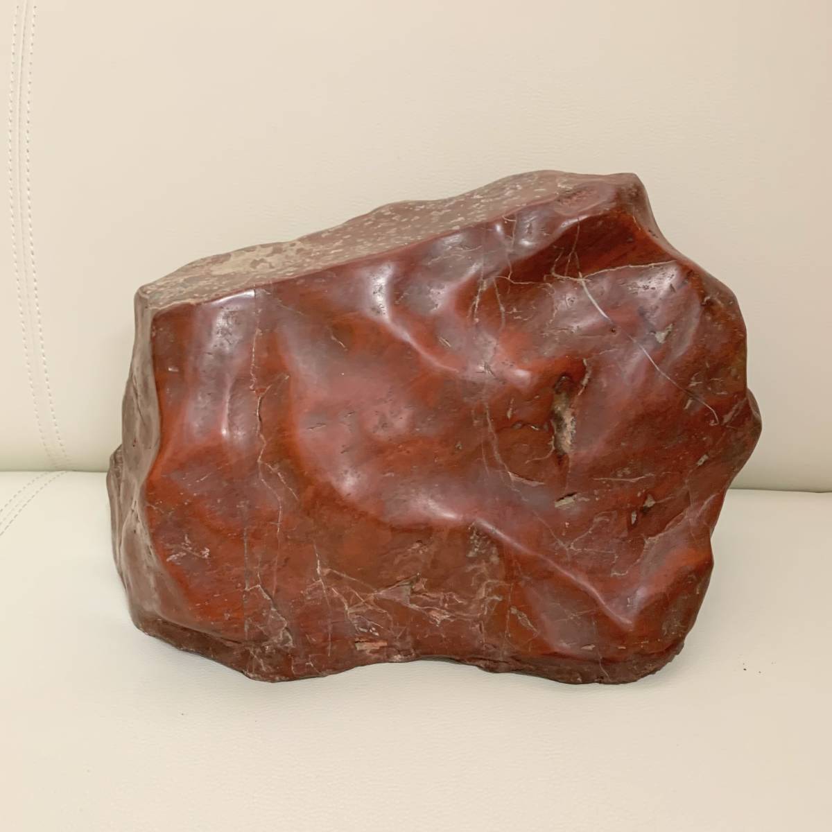 佐渡の赤玉 赤石 磨き 研磨 天然石 自然石 重量 約13.6kg(原石)｜売買