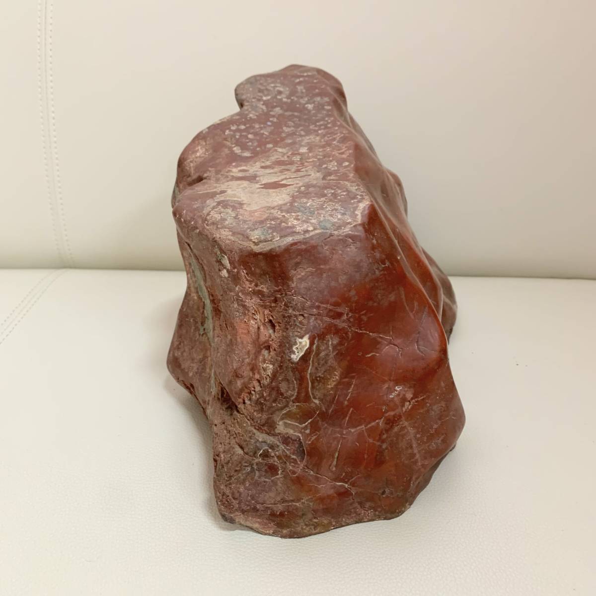 佐渡の赤玉 赤石 磨き 研磨 天然石 自然石 重量 約13.6kg(原石)｜売買