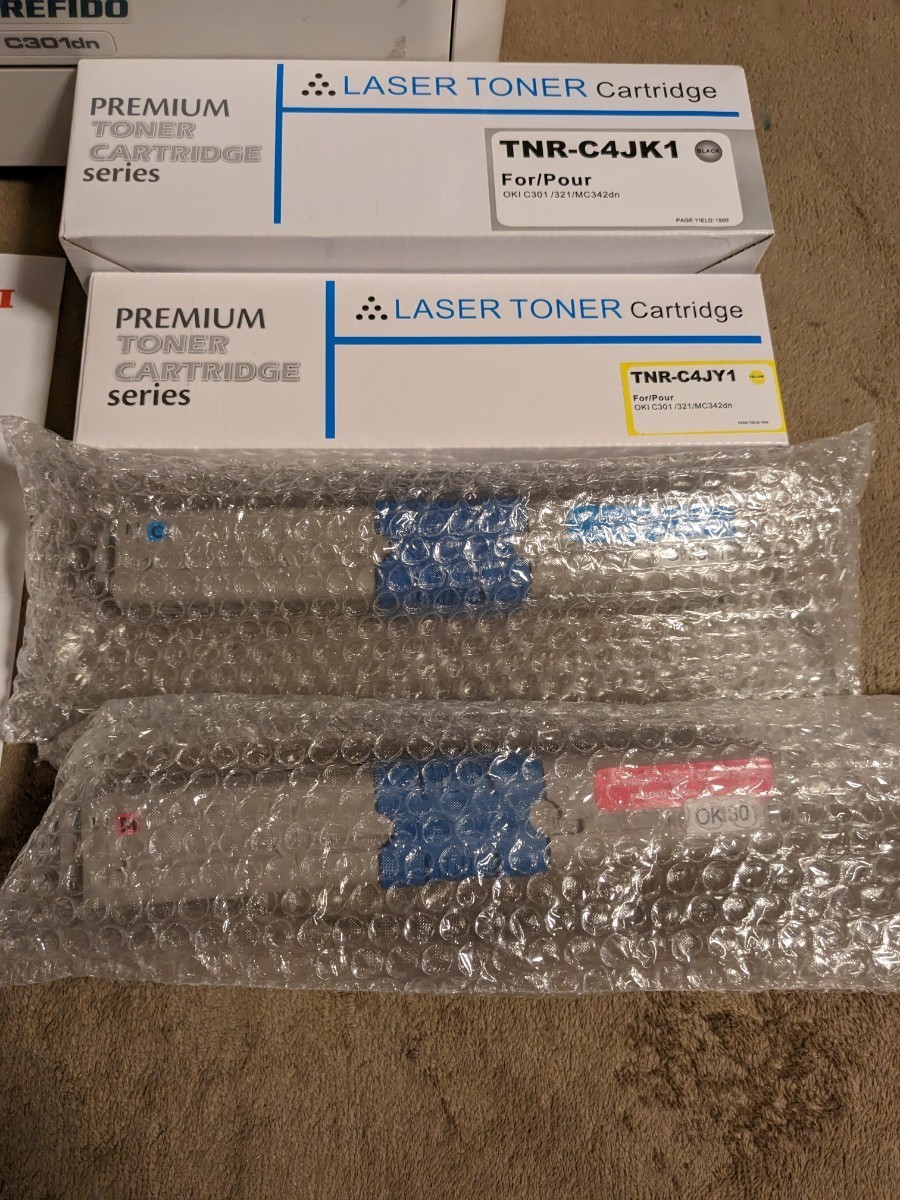 動作可 oki C301dn COREFIDO カラーレーザープリンター +予備トナー