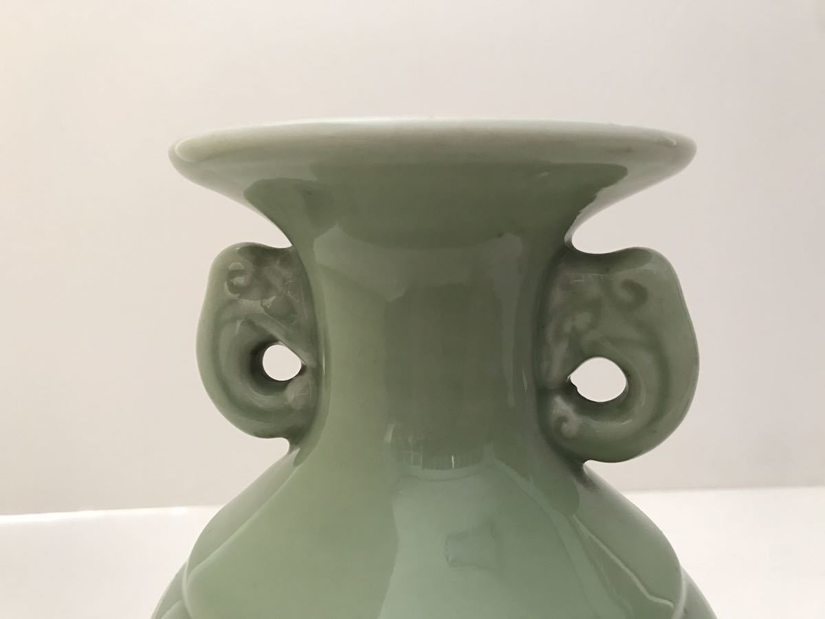 極美品中国古玩 花瓶 哥窯 青磁 骨董 古玩 古美術 高22.5c m YC016