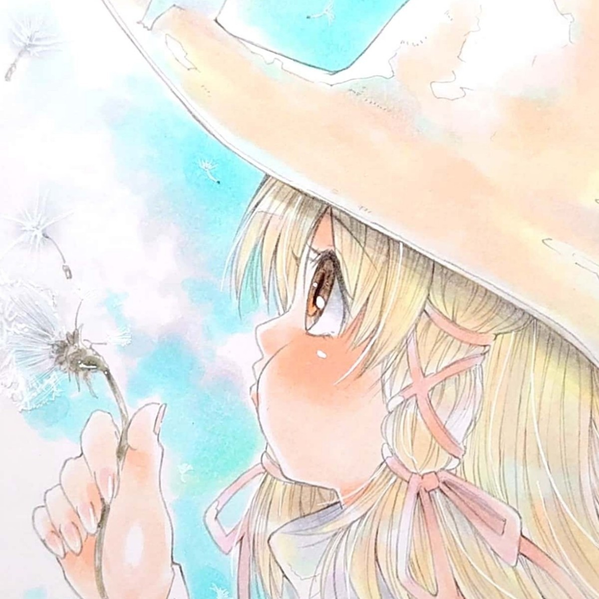 手描きイラスト 東方Project 洩矢 諏訪子 B5サイズ イラストボード 