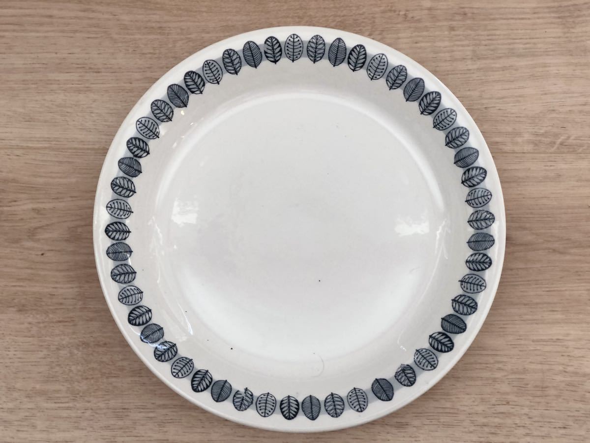 アラビア arabia LINNEA リンネア 23cm プレート ヴィンテージ 葉っぱ ブルー 北欧 1424