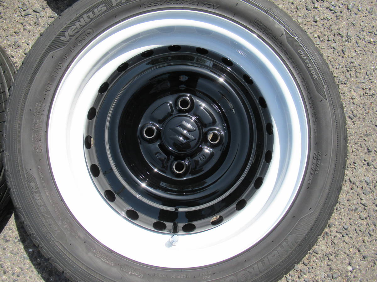 中古タイヤ☆165/55-14 165/55R14 スズキ純正 スチールホイール 鉄チン 