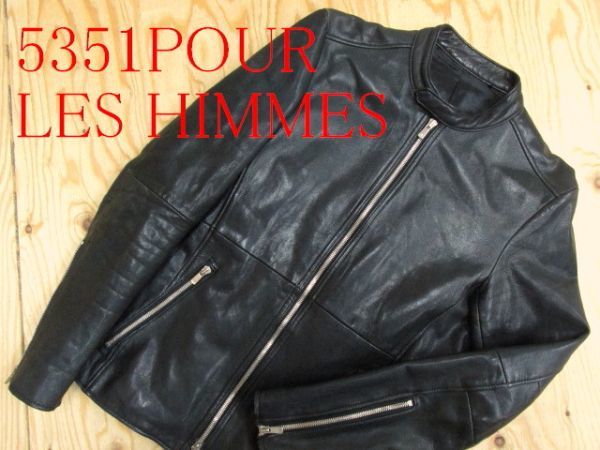 ☆5351 プールオム☆山羊革ゴートスキン シングルレザーライダース
