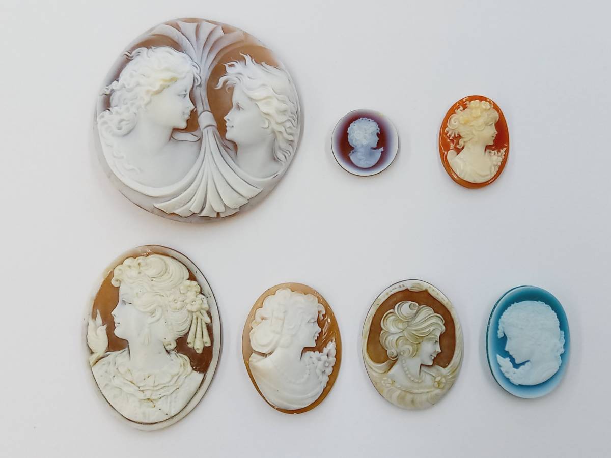 カメオ ルース 作家サイン刻印有シェルカメオルース50.6mm×38.7