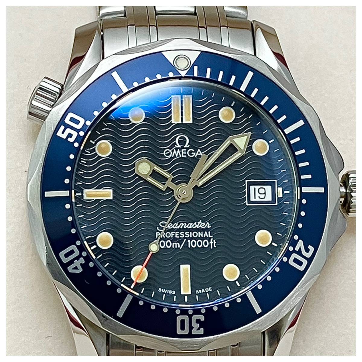 付属品、ベルト2種付き☆極美品のオメガシーマスター300mメンズ・時計 