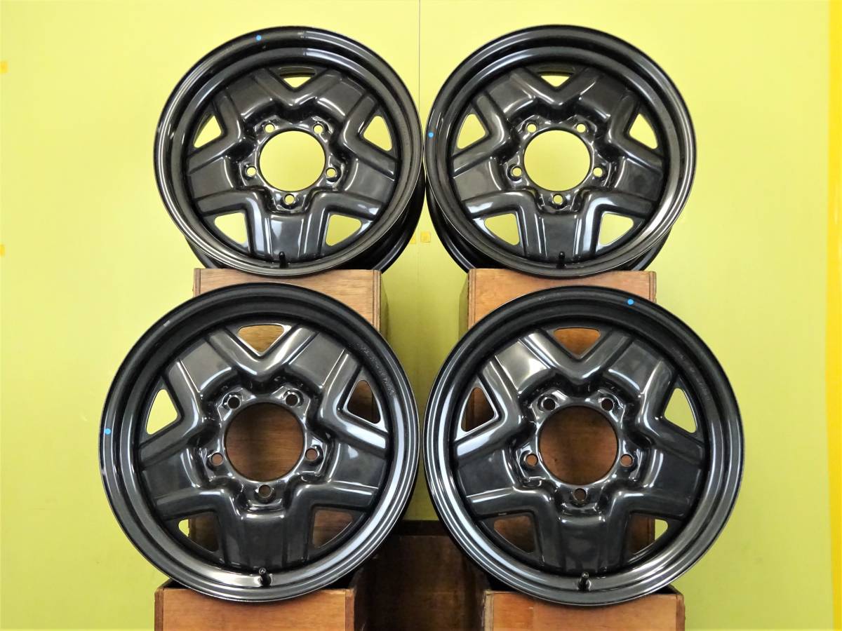 H2007 中古 4本 スズキ ジムニー 純正 スチール 16 x 5.5J +22 5H 139.7