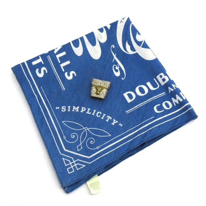 128U032☆ 1円～ 中古品 RRL LONG HORN BANDANA SLIDER/ダブルアール