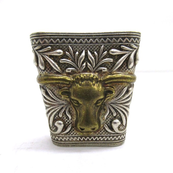 128U032☆ 1円～ 中古品 RRL LONG HORN BANDANA SLIDER/ダブルアール