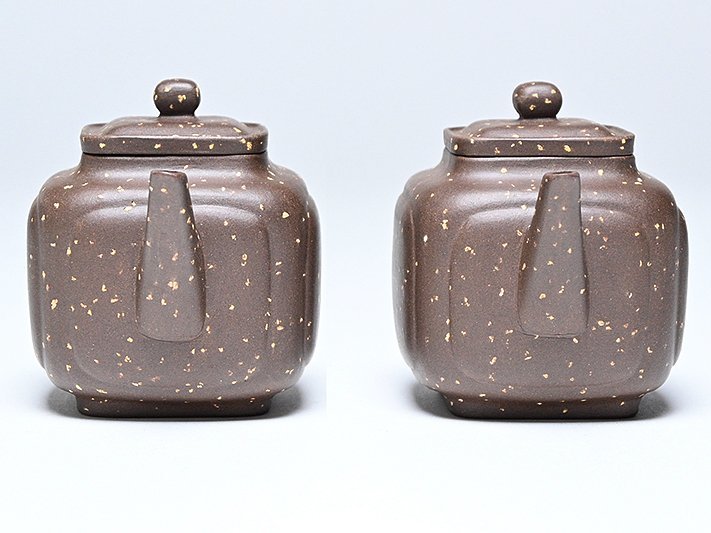 工芸品 底款 蓋款 朱泥 梅花紋 急須 / 中国美術 茶器 煎茶道具