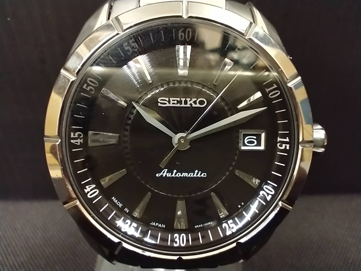 SEIKO時計名機4R35-00D0セイコーメンズ自動巻き 稼働品バックル破損 ジャンク 稼働品】SEIKO セイコー 4R35-00D0 自動巻き 時計 要OH