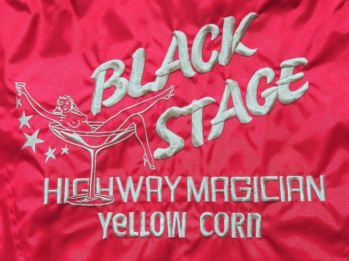 【YeLLOW CORN】イエローコーン 1993年 春夏モデル ジャケット 赤 レッド Lサイズ 刺繍 ワッペン ボタン 裏地メッシュ 日本製 No. YB-3101