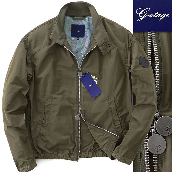 新品 ジーステージ 撥水撥油 高密度 メモリータフタ スイングトップ 48(L) カーキ 【J50601】 春夏 メンズ G-stage G9 ゴルフ ブルゾン