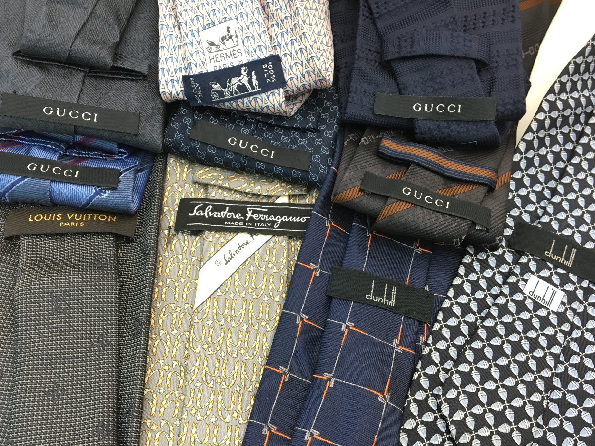 エルメス / グッチ / ルイヴィトン 他 ネクタイ 10点まとめ 中古【UW040405】
