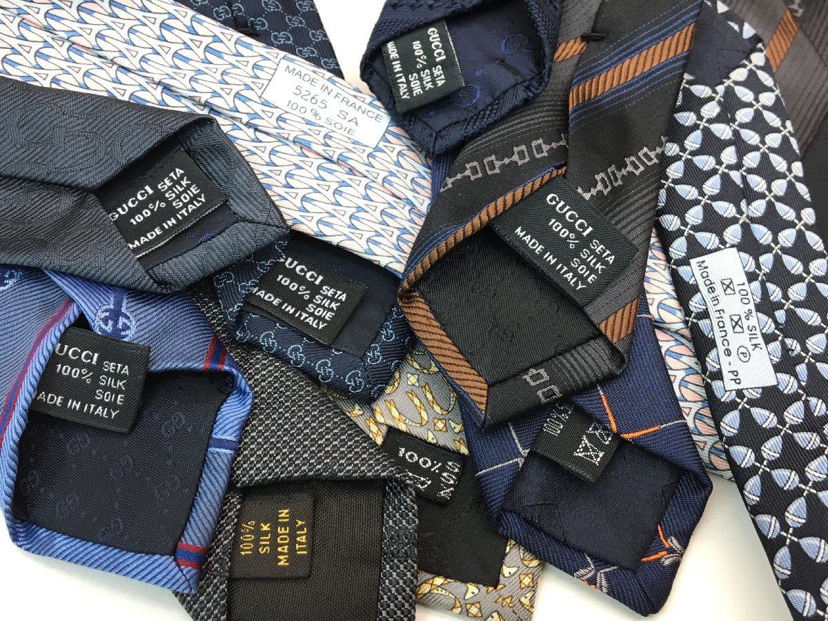 エルメス / グッチ / ルイヴィトン 他 ネクタイ 10点まとめ 中古【UW040405】