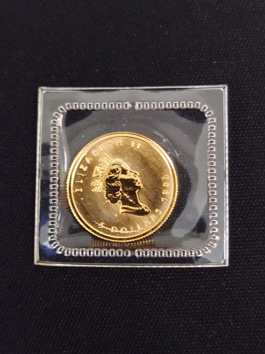 1円スタート・送料無料】『1995年☆メイプルリーフ金貨☆1/10オンス
