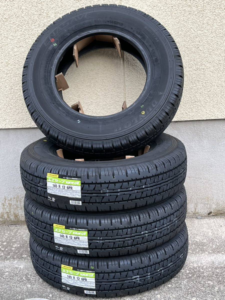 軽バン軽トラ 24年‼️DUNLOP 145R12 6PR 1本送料込み⭐️ 2022年製