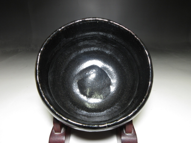 ◇楽吉左衛門八代 得入／黒 茶碗◇時代桐箱・時代仕覆◇楽吉左衛門十代