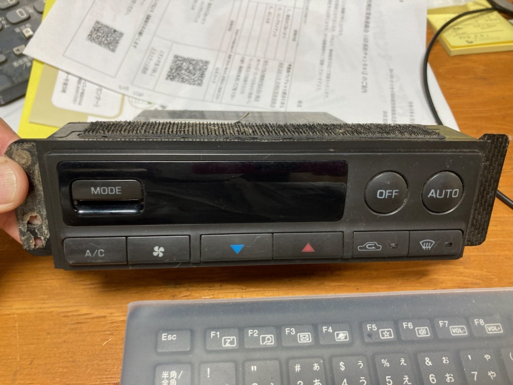 スカイライン E-ECR33 エアコン スイッチ パネル A/C 27500-15U01