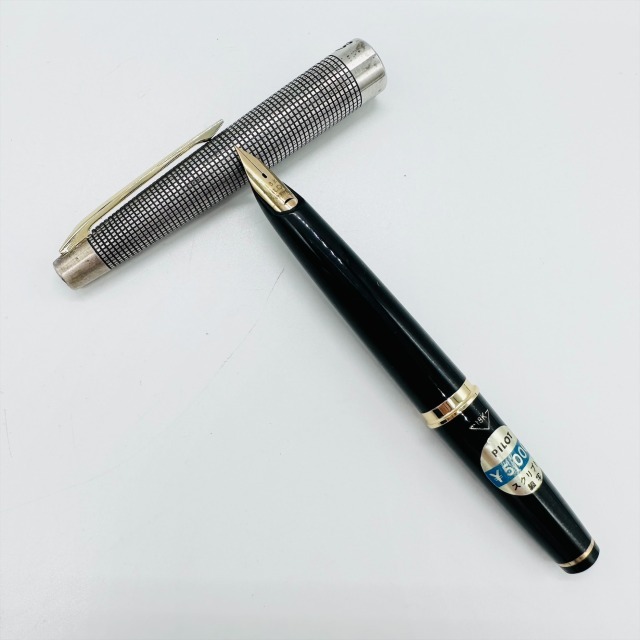 1円出品 PILOT パイロット 万年筆 18K スターリングシルバー 保管品