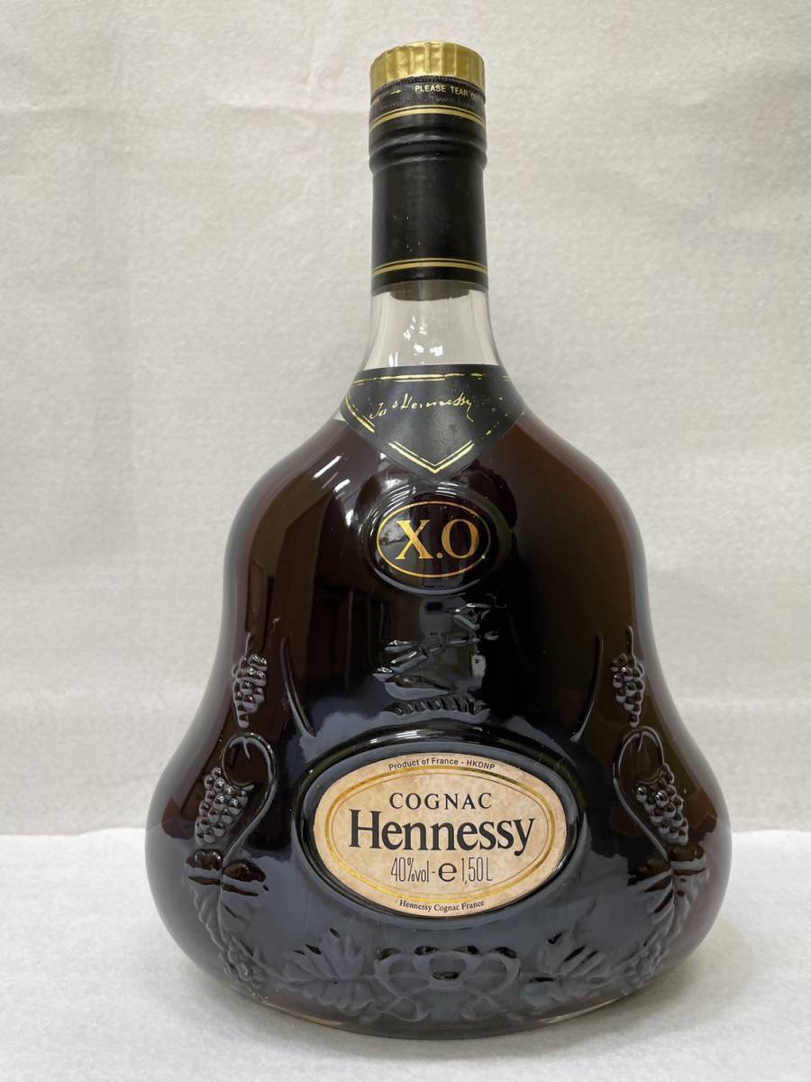 EKA-1828】未開栓 Hennessy ヘネシー XO 金キャップ クリアボトル