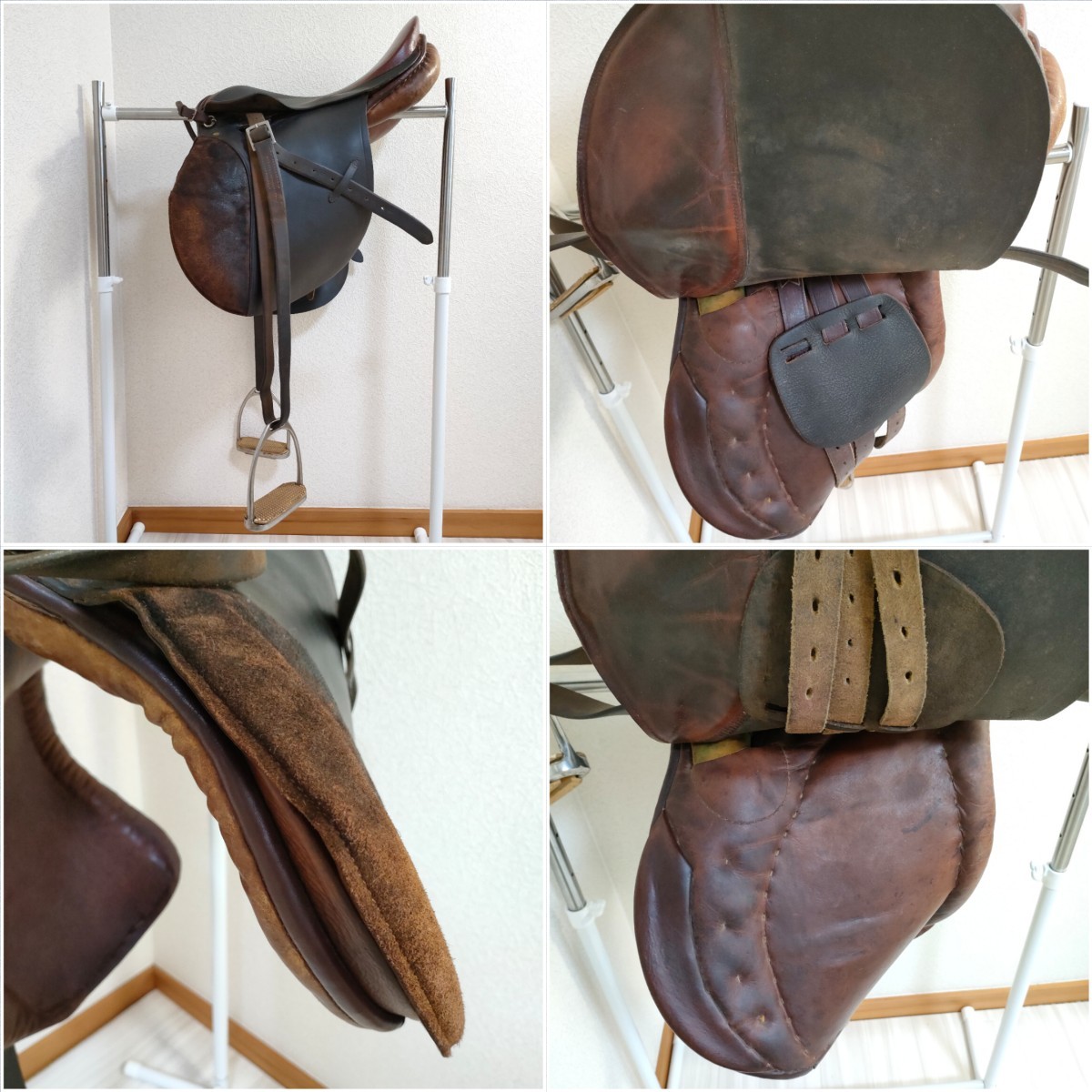 Zilco/乗馬用鞍/ステンレス製鐙と鐙革付き/総合鞍/馬場鞍/馬術/馬具 