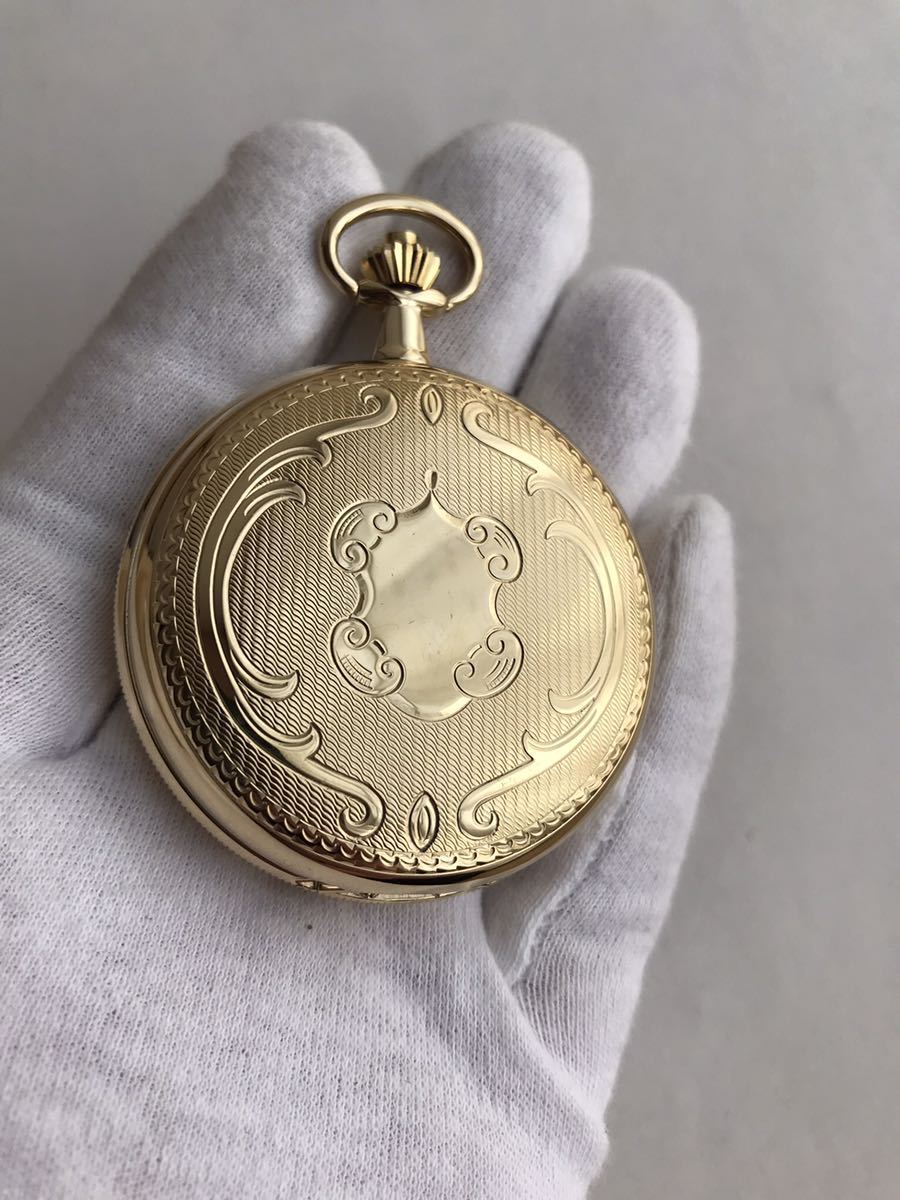 懐中時計 ロイヤルロンドン Royal London 16K ゴールド スケルトン