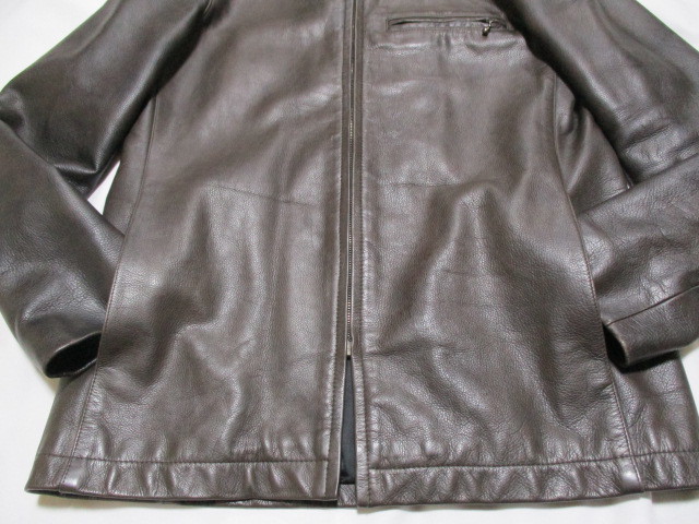 APC アーペーセー 牛革 レザージャケット ブルゾン 茶 フランス製 M