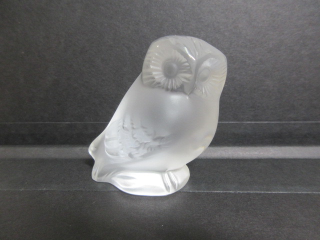 ☆Baccarat/バカラ フクロウ 梟 クリスタル製 置物 フクロウ