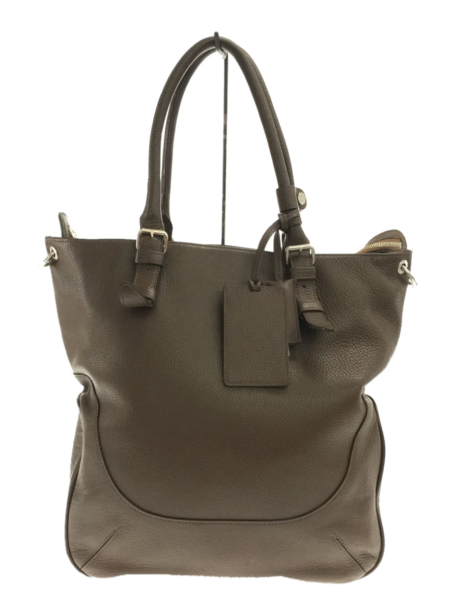 PELLE MORBIDA◆トートバッグ/レザー/BRW