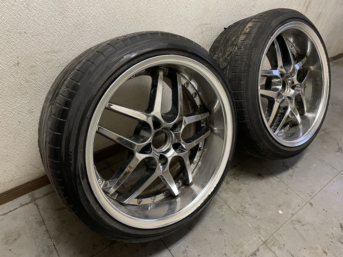 希少 良品】メッキ Amistad CHARME 18×10j +38 pcd114.3 5穴 深リム 2 
