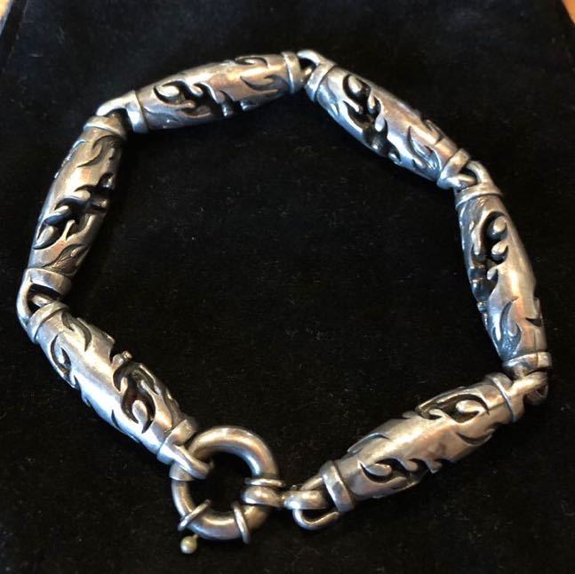 シルバー　ブレスレット　シリンダー