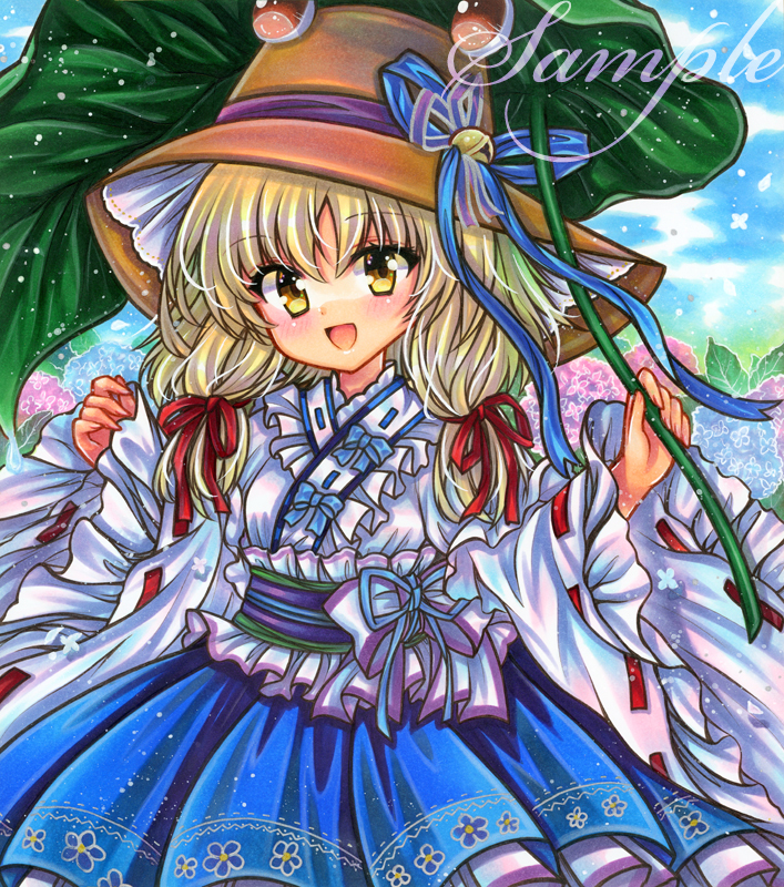 【東方】イラスト色紙【洩矢諏訪子】 洩矢諏訪子 同人手描きイラスト 東方Project 同人 手描きイラスト