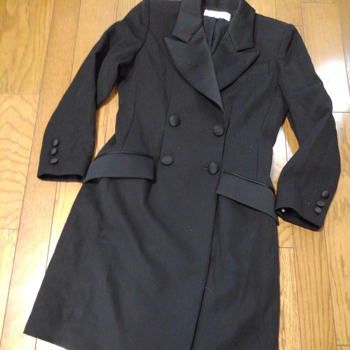 イヴ・サンローラン YVES SAINT LAURENT　ロングコート ブラック　36 