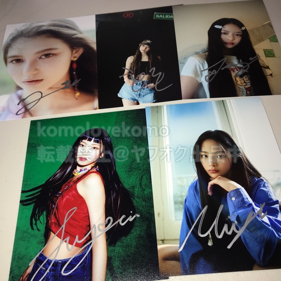 NewJeans◎スチール写真(2Lサイズ)5枚セット◎直筆サイン