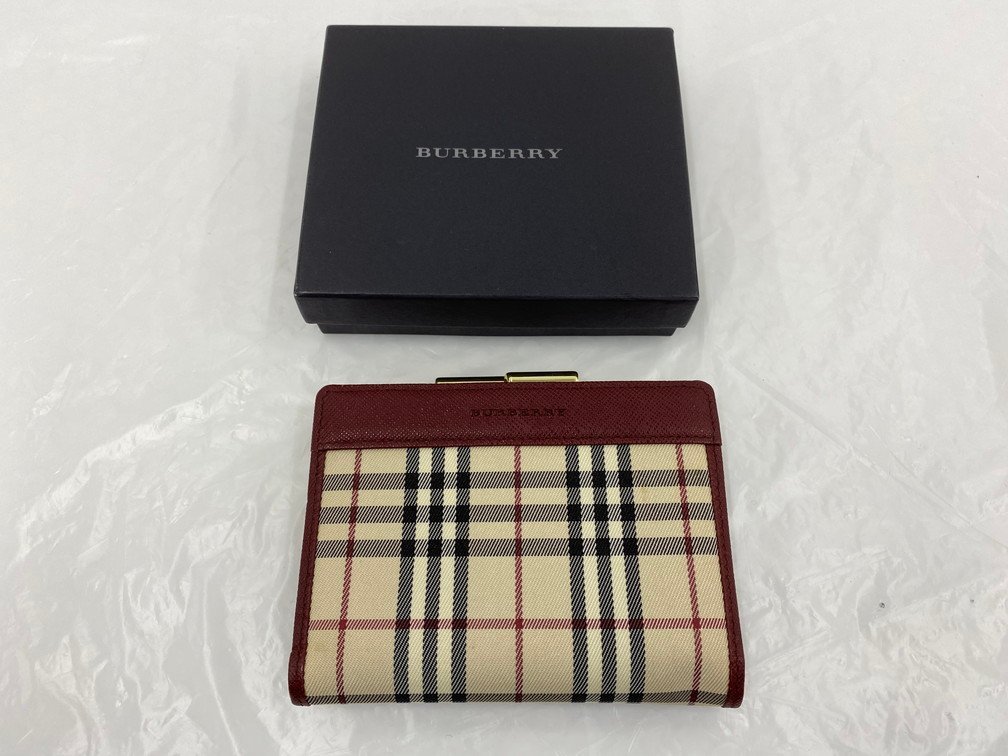 BDBA5028】BURBERRY バーバリー ノバチェック 財布 PVC×レザー