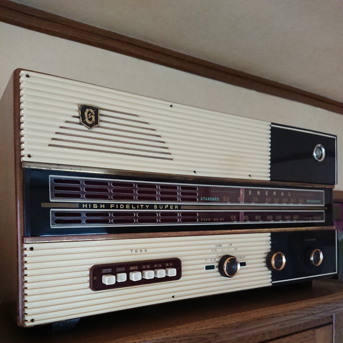 昭和レトロ》 真空管ラジオ GENERAL SUPER-RADIO ゼネラル 6球スーパー 