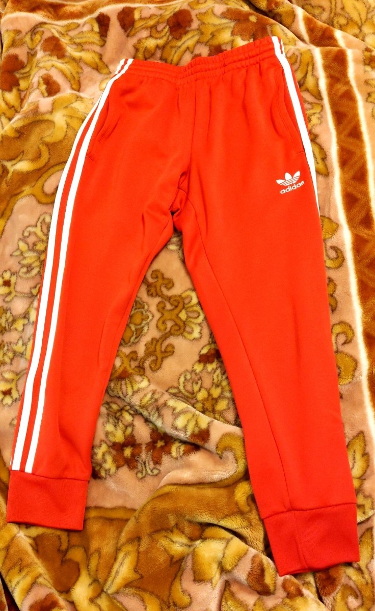 アディダス/ トラック パンツ /ジャージ/ レッド /赤/ S /検索アンクル丈 /カフ/フィット /ジョガー /ユニセックス/スウェット/ダンス 502 